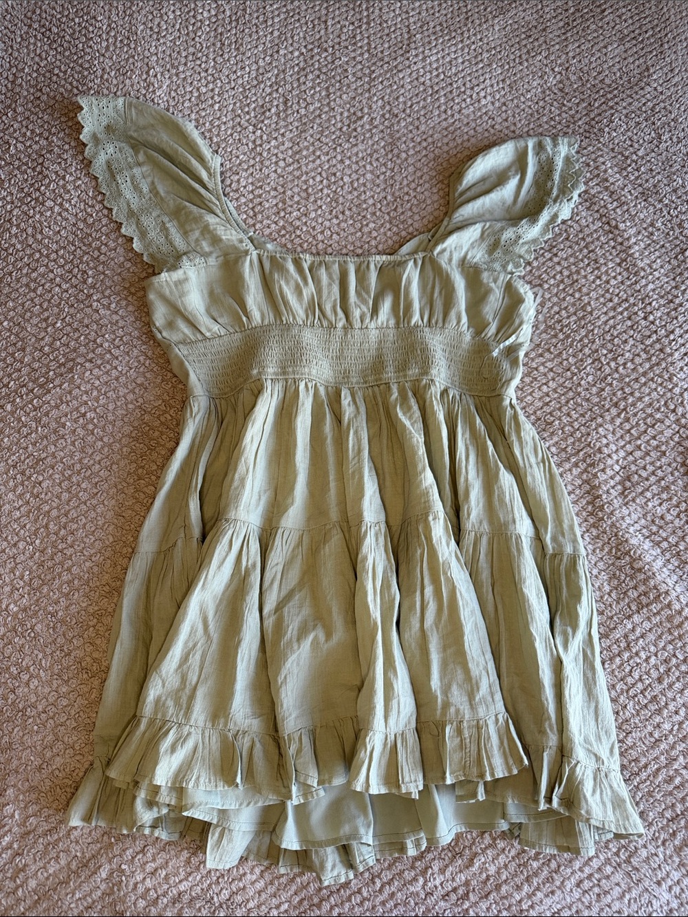 Eyelet Ruffle Sundress | American Eagle - Picture 7 of 9